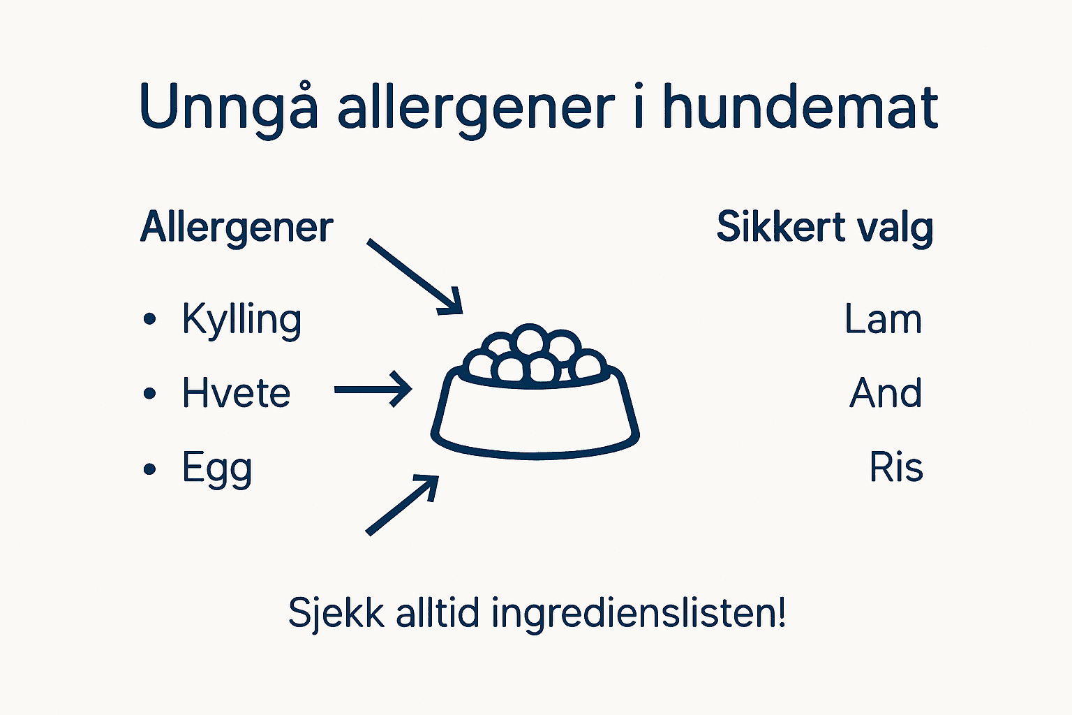 Infografikk: Slik kan du unngå allergener i hundefôret