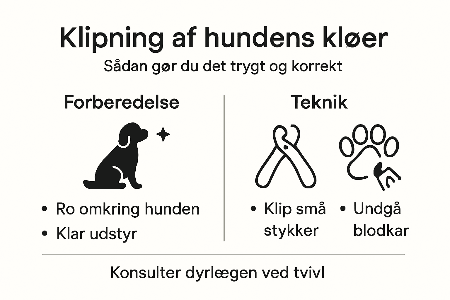 Grafisk guide: Sådan klipper du din hunds negle sikkert