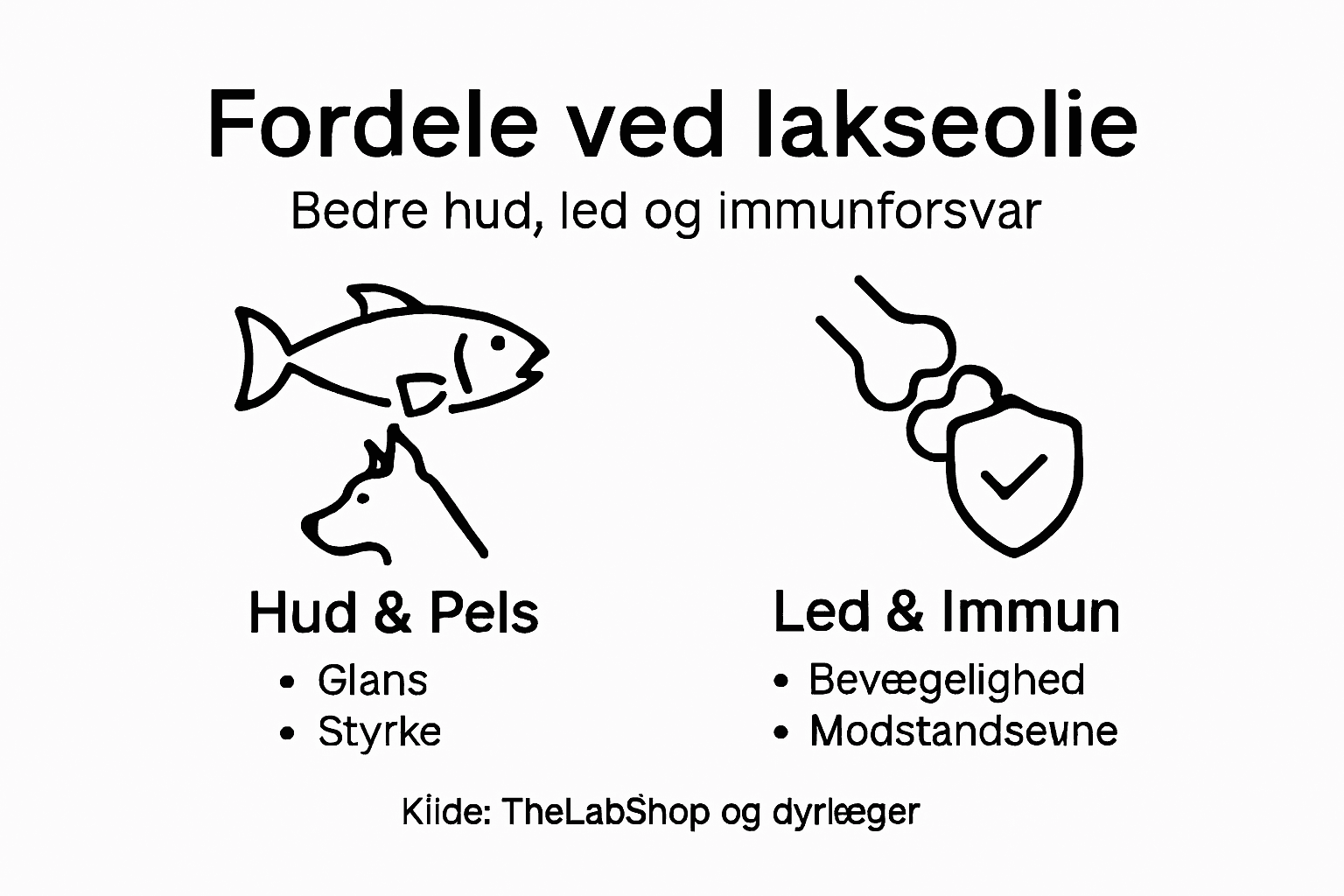 Grafisk oversigt: Sådan doserer du lakseolie til din hund