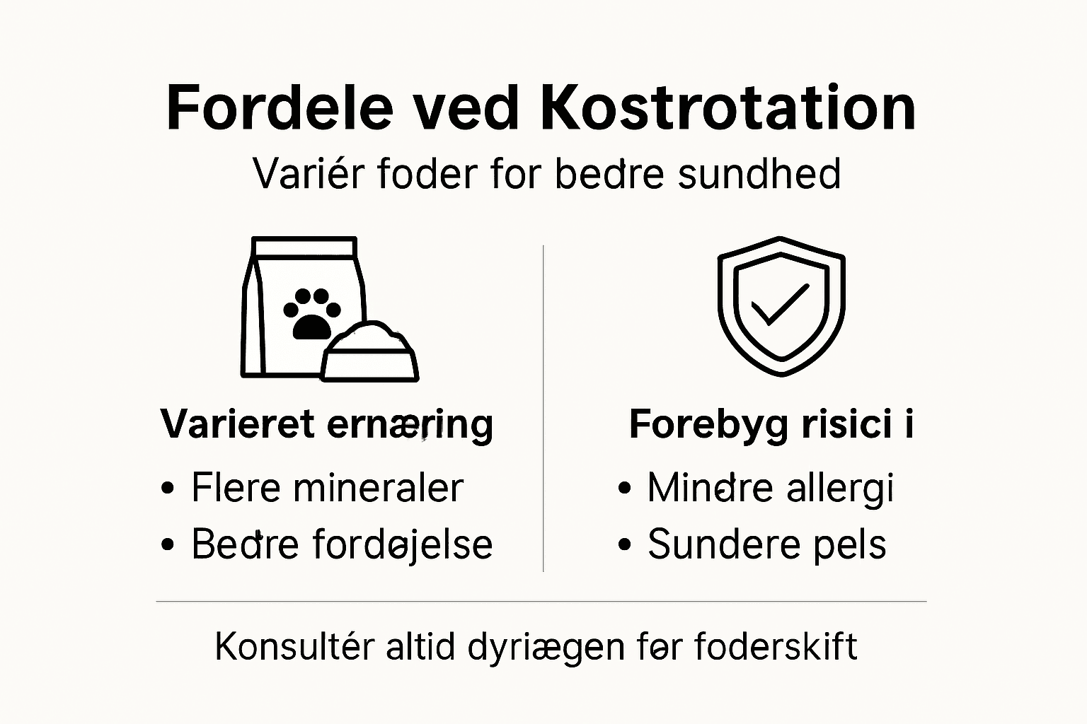 Oversigt: Derfor er det en fordel at skifte mellem forskellige typer foder