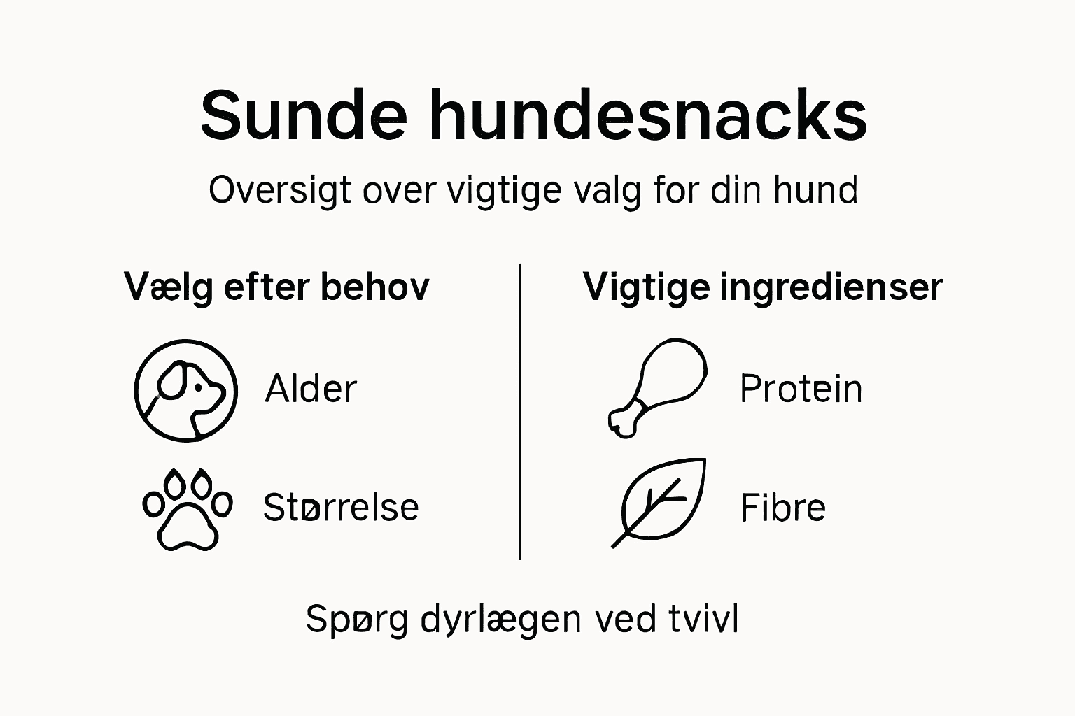 Infografik: Sådan vælger du sunde snacks til din hund – og hvad skal du være opmærksom på i forhold til ernæring