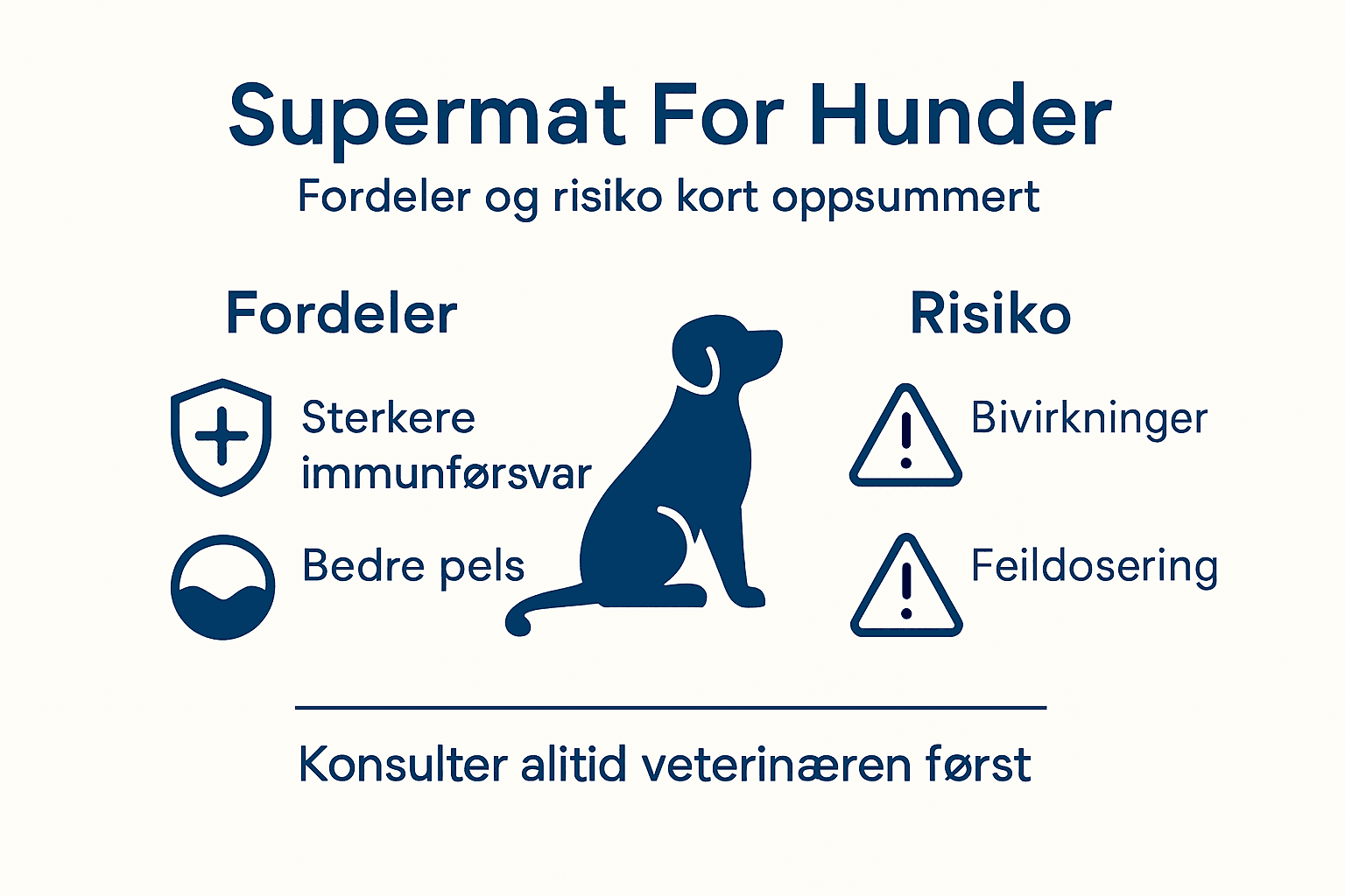 Infografikk: Hva er bra og hva bør du være oppmerksom på når det gjelder hundemat med 'supermat'-ingredienser