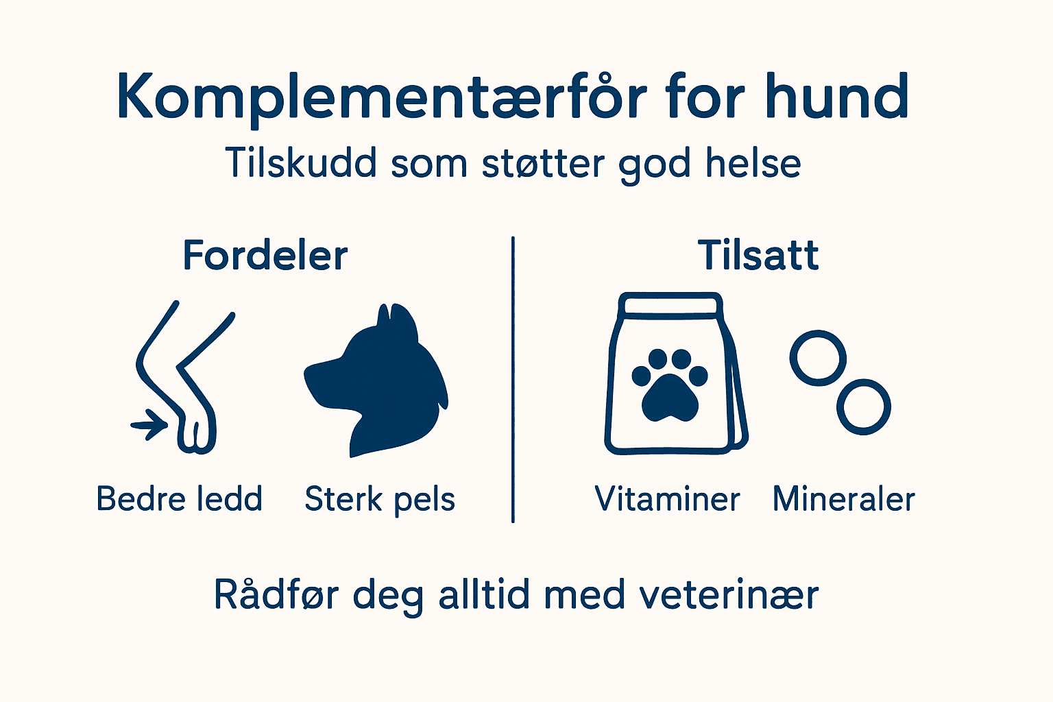 Infografikk: Slik påvirker tilskuddsfôr hundens helse