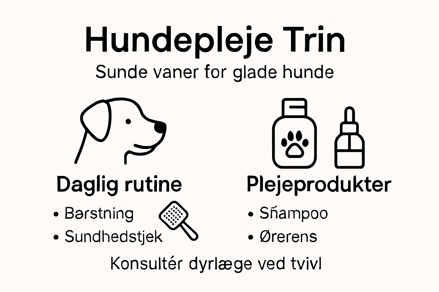 Overskuelig guide: Sådan plejer du din hund – trin for trin