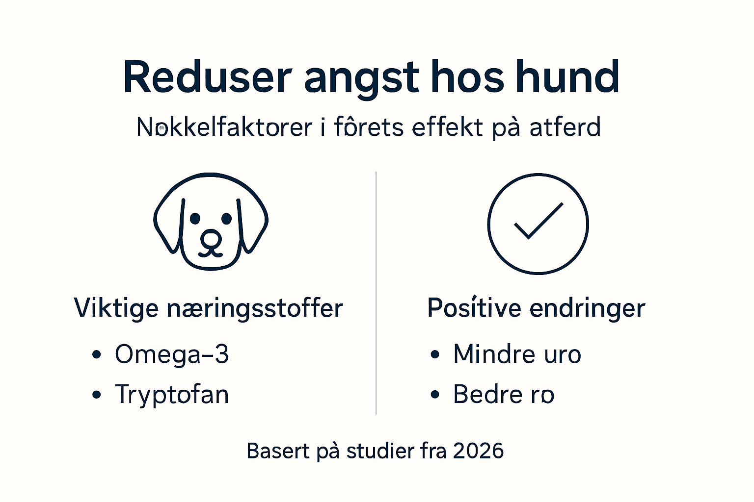 Grafisk oversikt: Viktige punkter om hundens angst og fôr