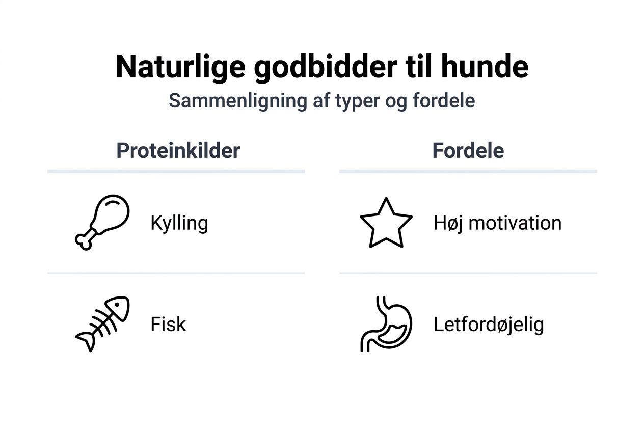 Infografik giver overblik over forskellige naturlige godbidder til hunde
