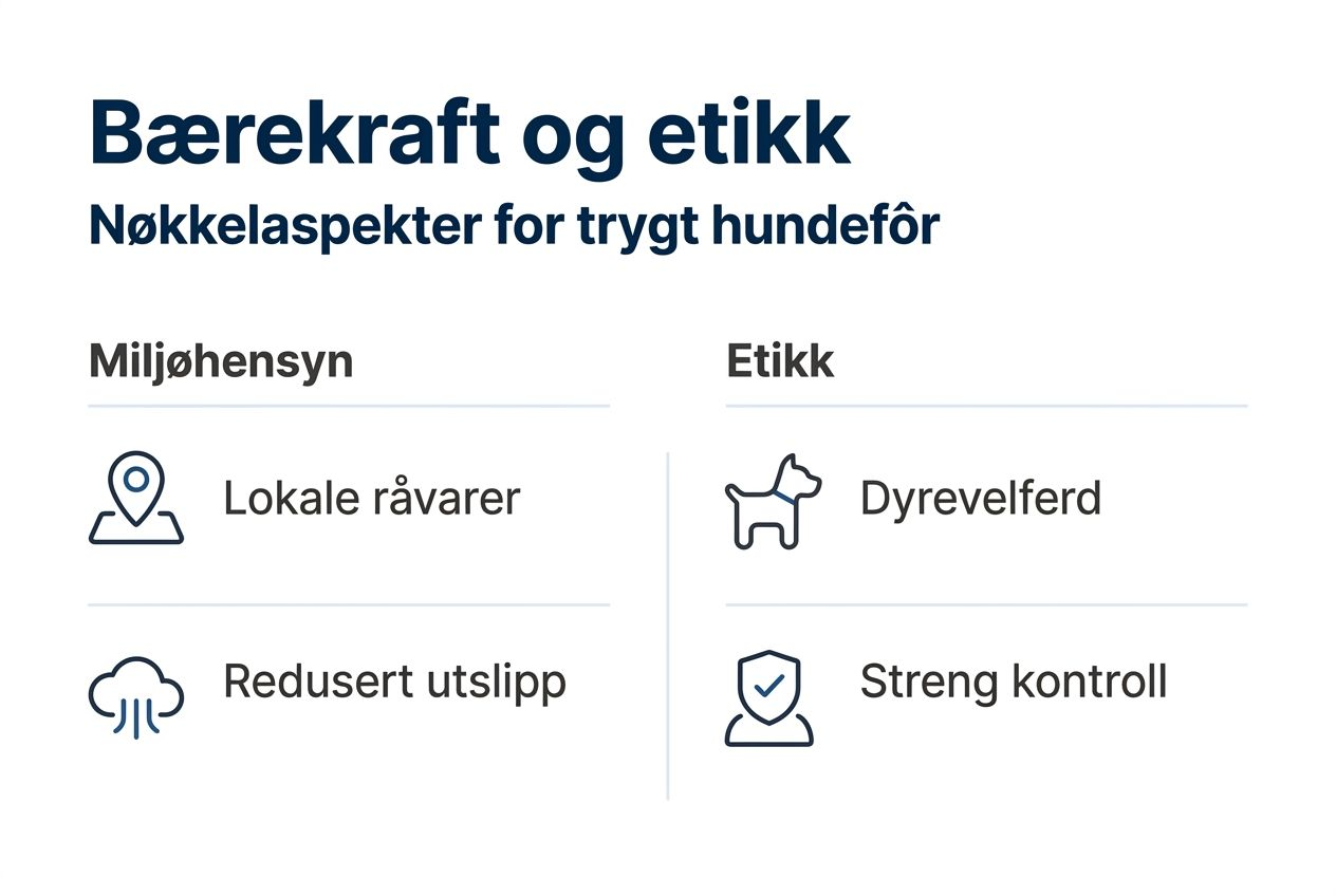 Visuell guide: Slik velger du hundefôr med fokus på bærekraft og etisk produksjon
