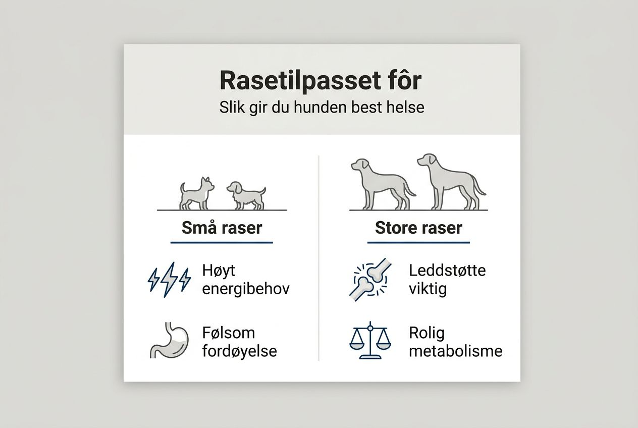 Infografikk: Derfor bør du velge hundemat tilpasset akkurat din rase