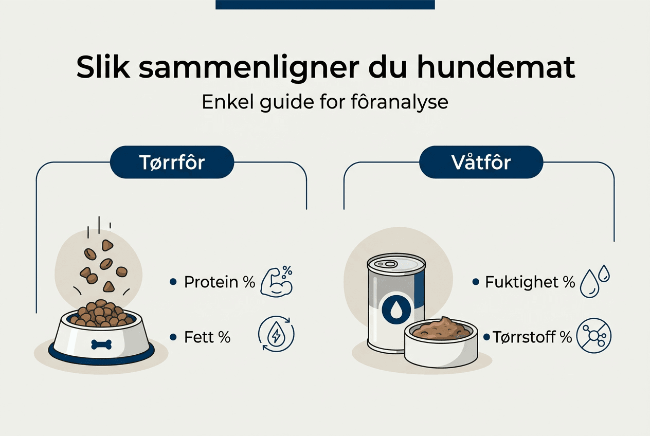 Infografikk: En grundig sammenligning av våtfôr og tørrfôr