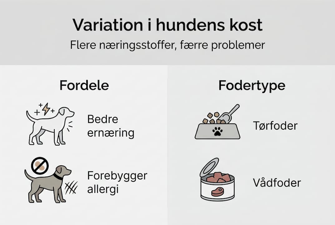 Infografik: Sådan varierer du din hunds foder
