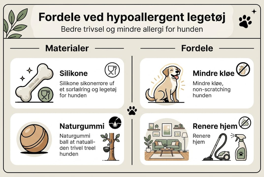 Oversigt: Materialer og fordele ved allergivenligt hundelegetøj