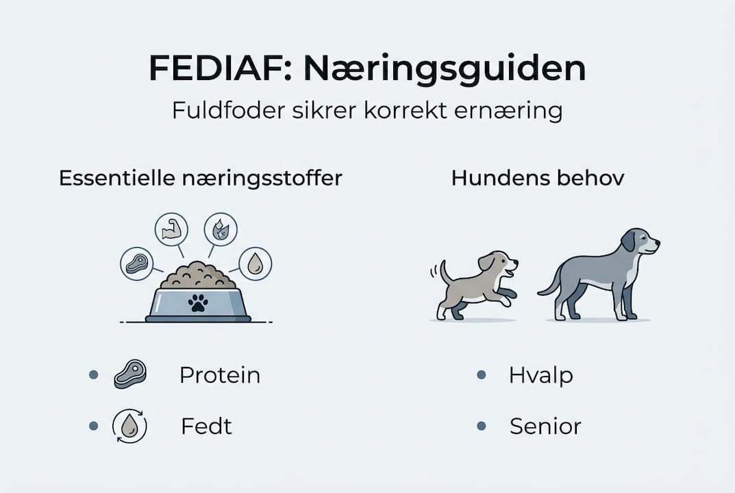 Oversigt: FEDIAFs ernæringsanbefalinger til hunde – alt du skal vide i en enkel infografik