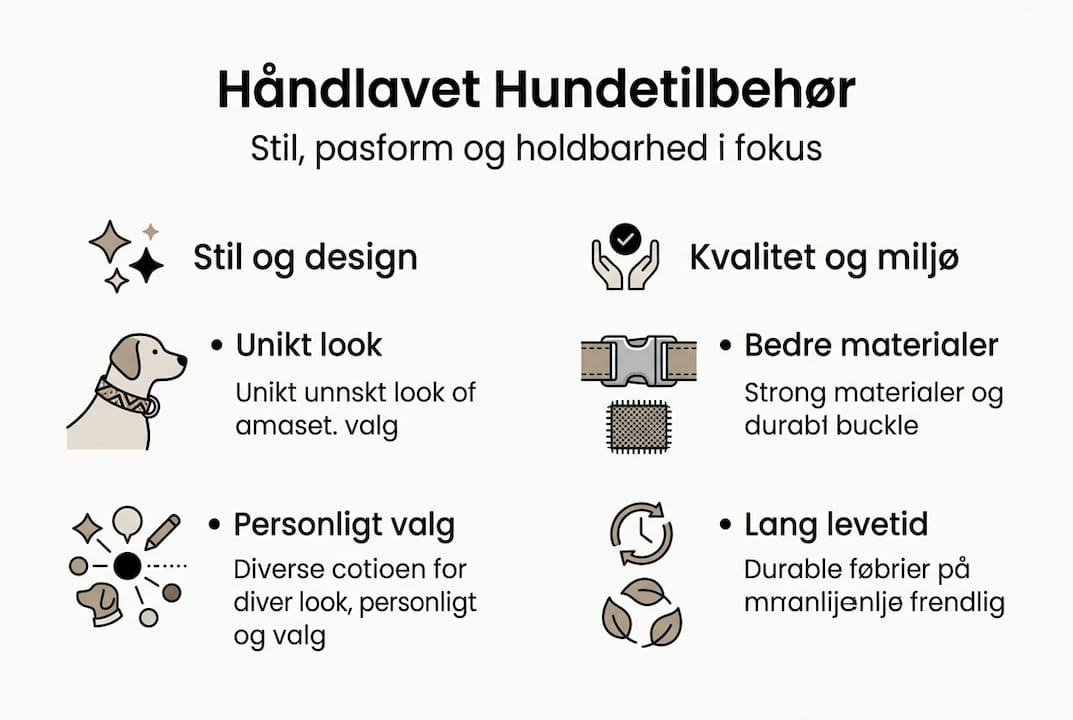 Grafisk oversigt: Derfor er håndlavet hundetilbehør et godt valg