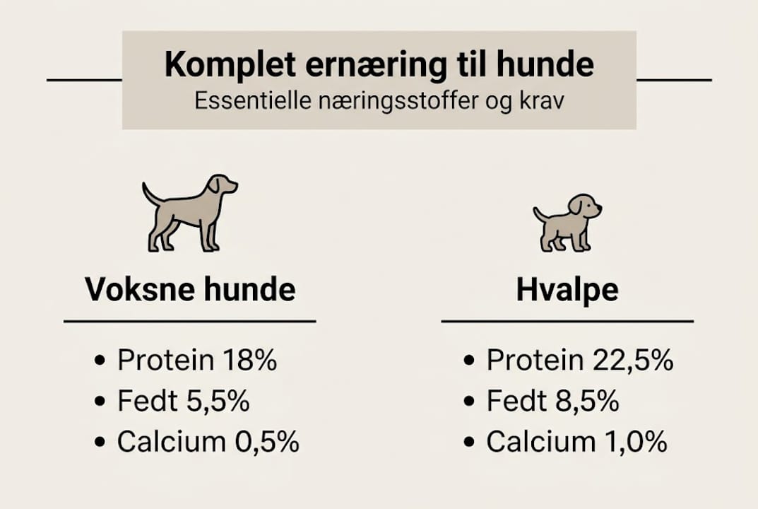 Grafisk oversigt: Hvad har din hund brug for i kosten?