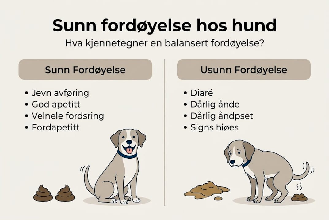 Infografikk: Slik kjenner du igjen god og dårlig fordøyelse hos hunden din