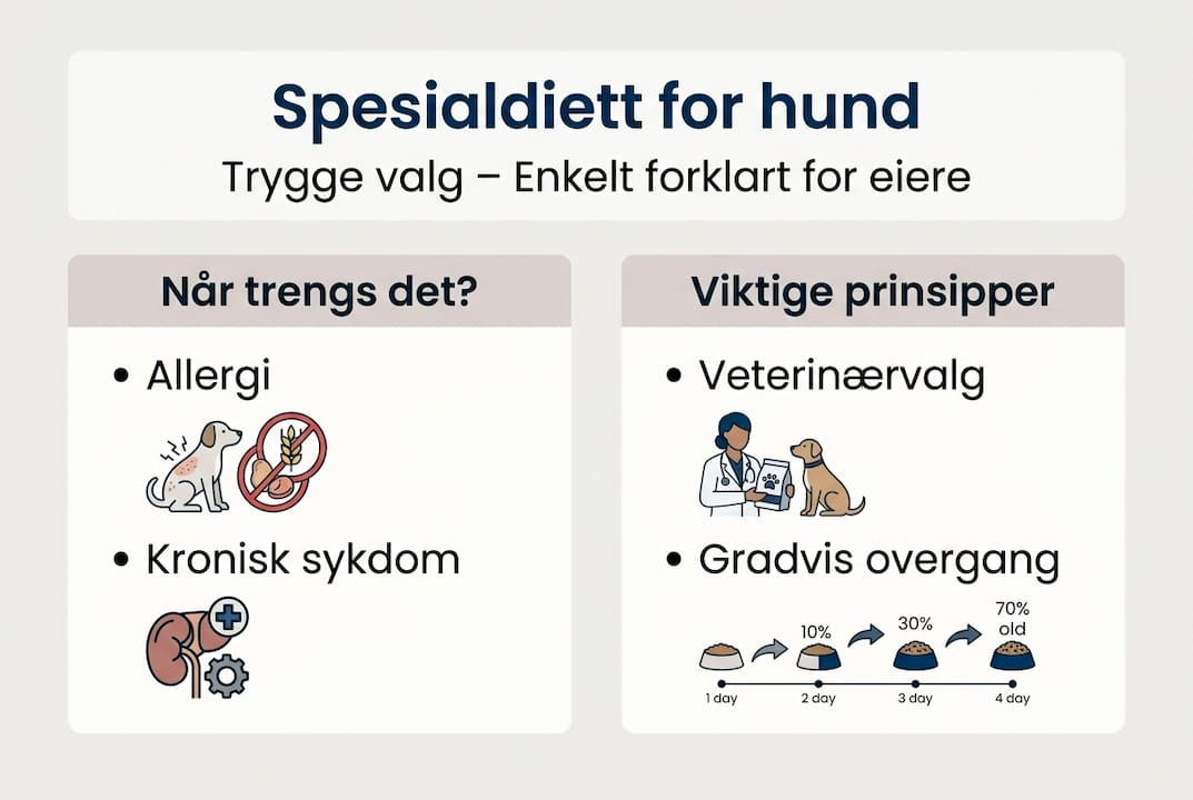 Sjekkliste: Viktige hensyn når hunden trenger spesialkost