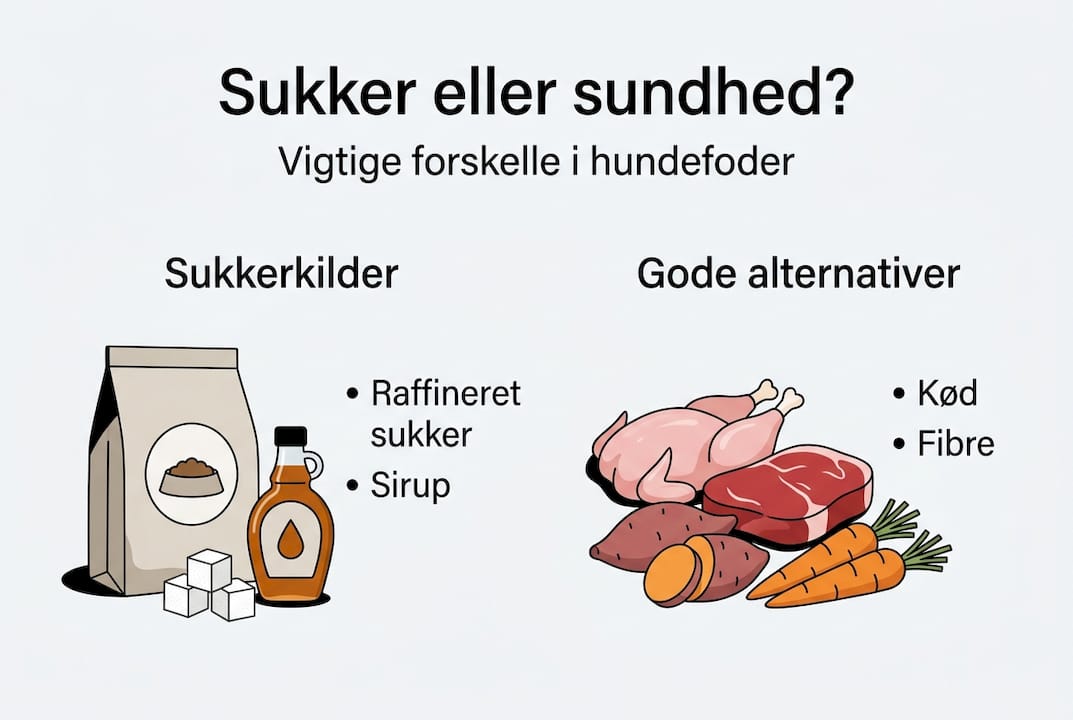Infografik: Sukker i hundefoder – og sunde valg til din hund