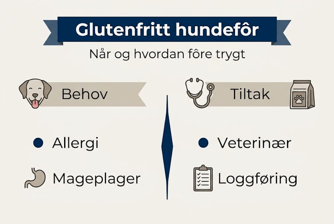 Infografikk: Slik velger du trygt glutenfritt fôr til hunden din