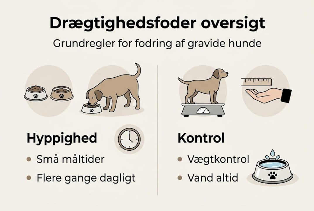 Grafik: Sådan fodrer du din drægtige hund – gode rutiner til en sund graviditet