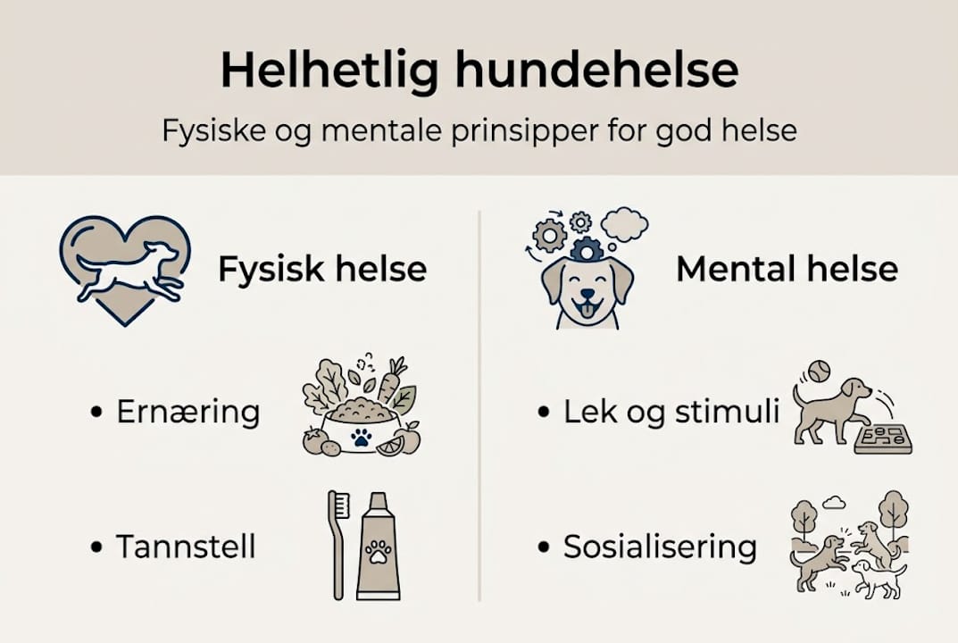 Infografikk: Sentrale faktorer for god hundehelse
