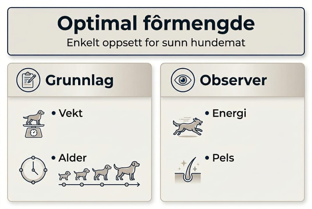 Infografikk som viser hvordan du kan tilpasse fôrmengden for best mulig resultat