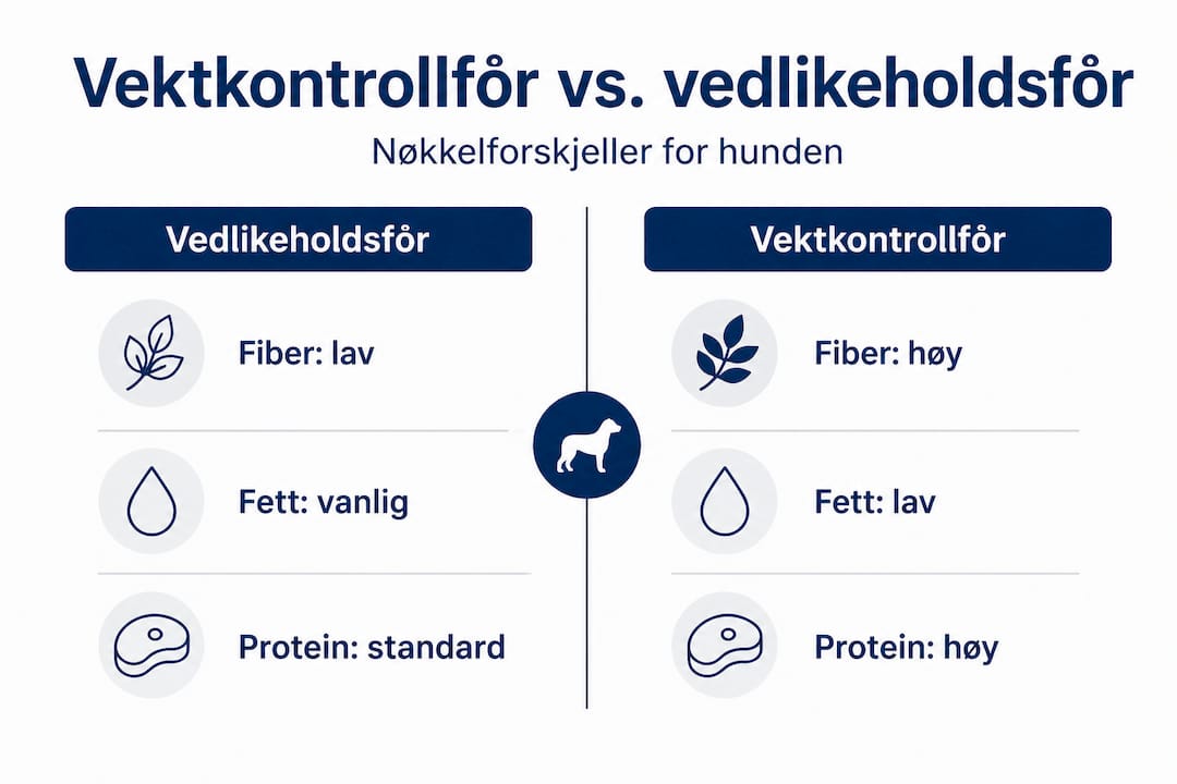 Infografikk: Viktige forskjeller på ulike typer hundefôr