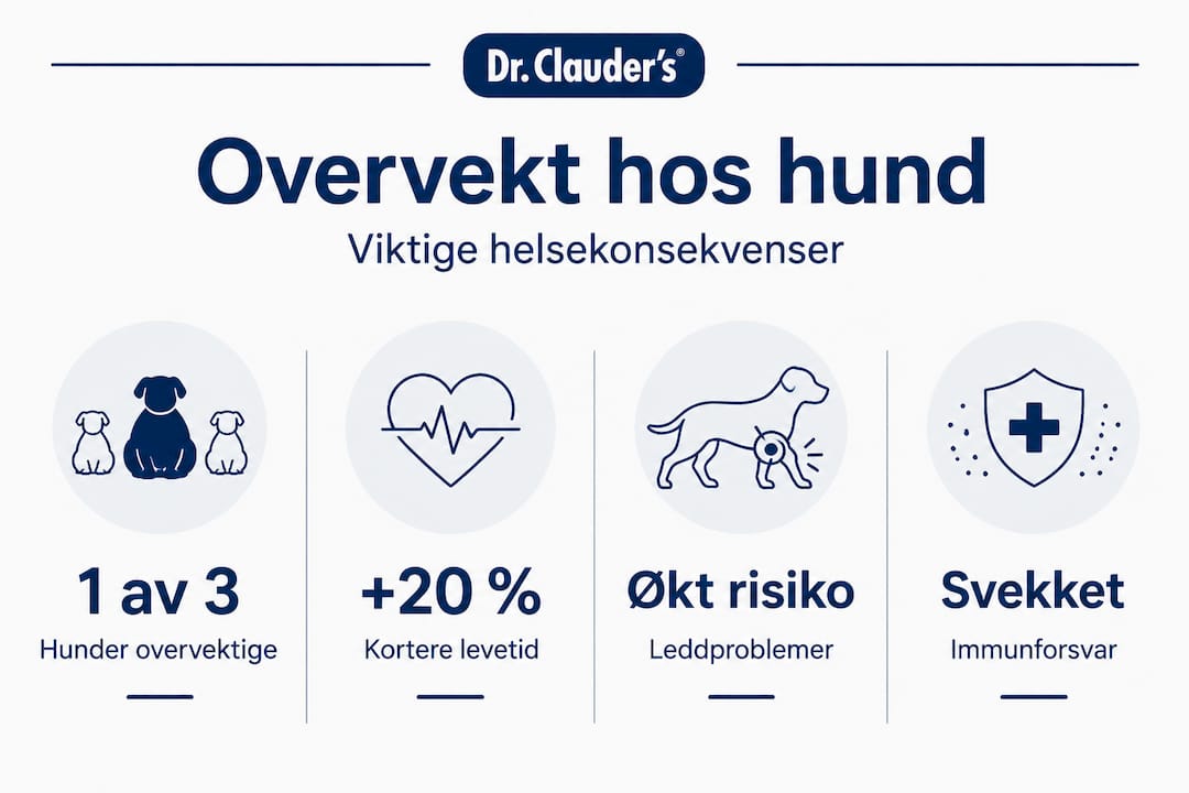 Informasjonsgrafikk: Hvordan overvekt påvirker hundens helse