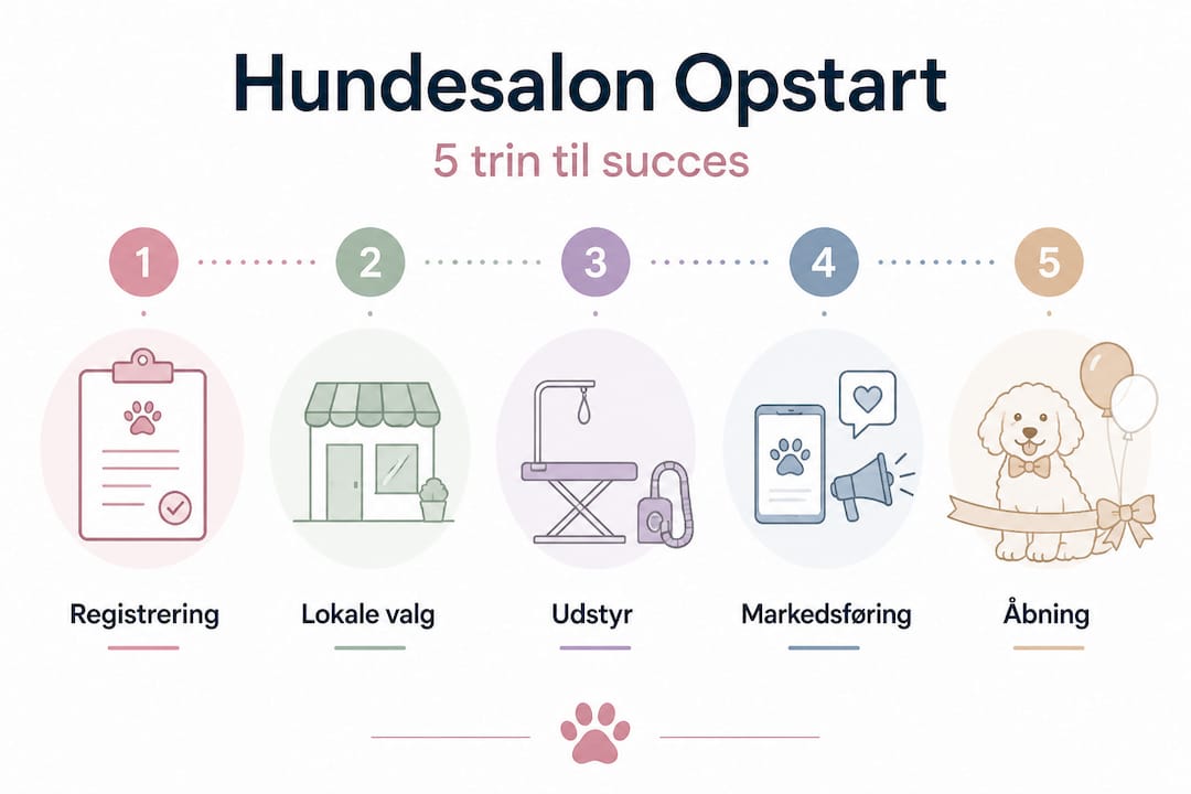 Visuel guide: Sådan kommer du godt fra start med din hundesalon