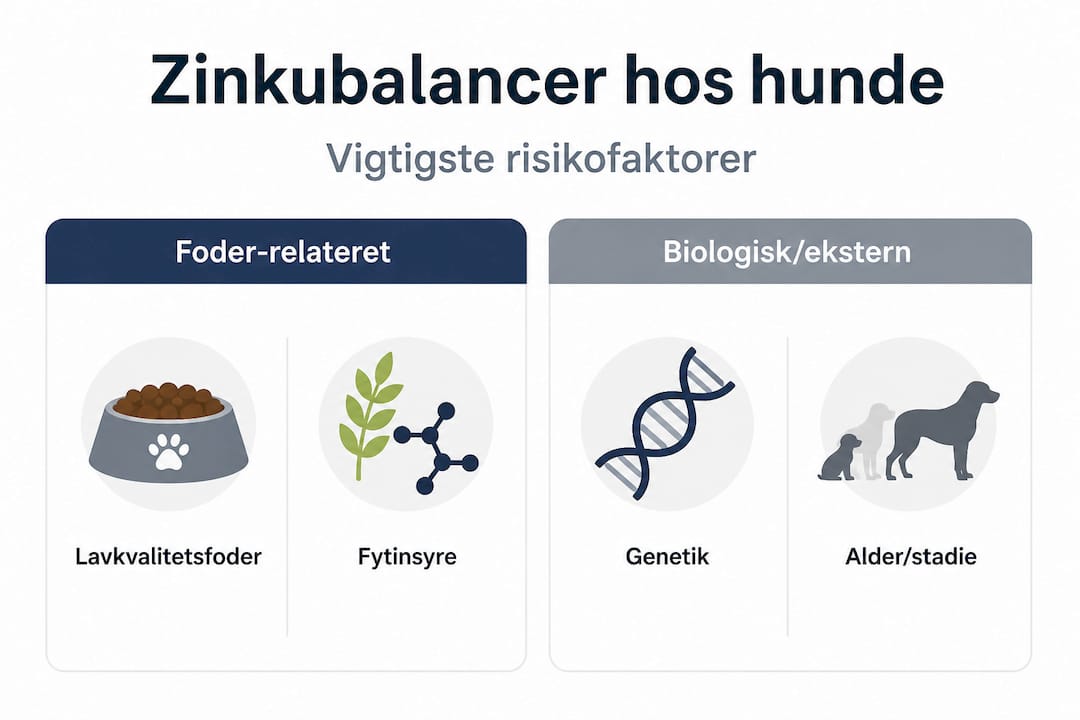Grafik, der viser de to typer zinkubalancer