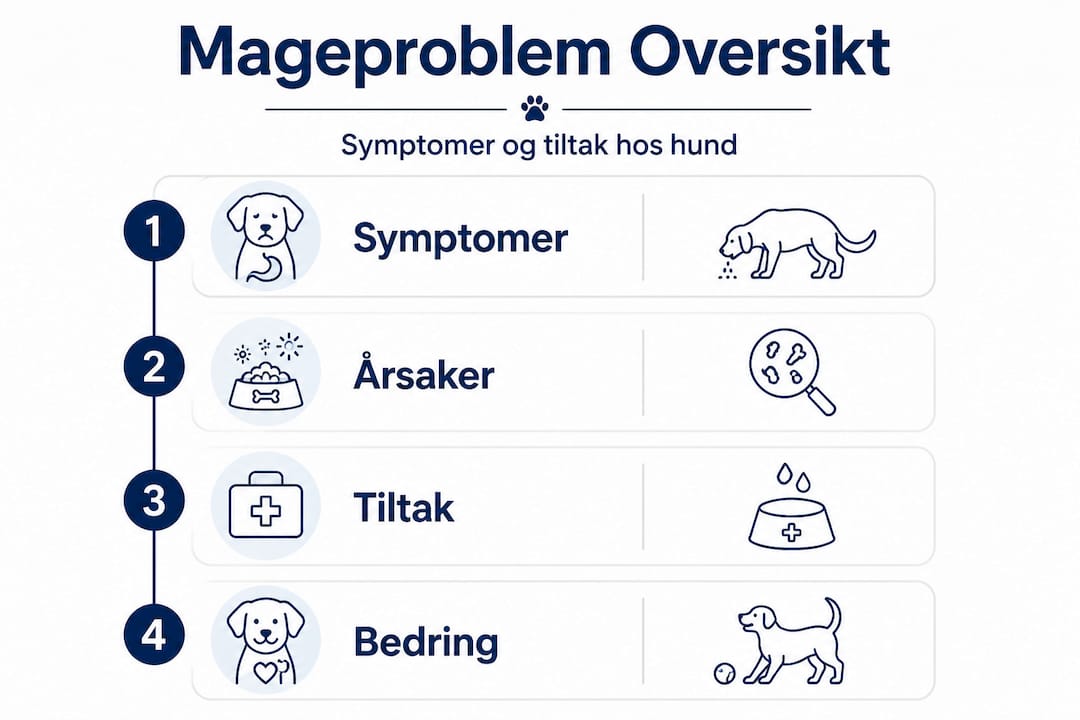 Visuell guide: Vanlige mageplager hos hund