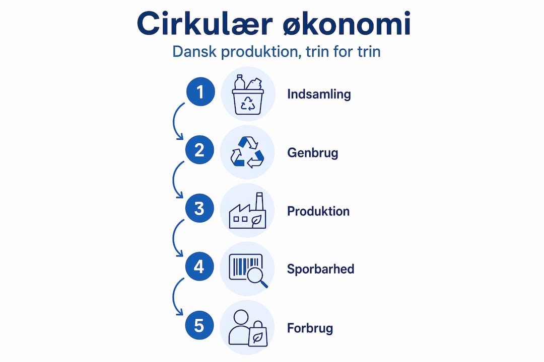 Oversigt: De vigtigste trin i den danske cirkulære økonomi