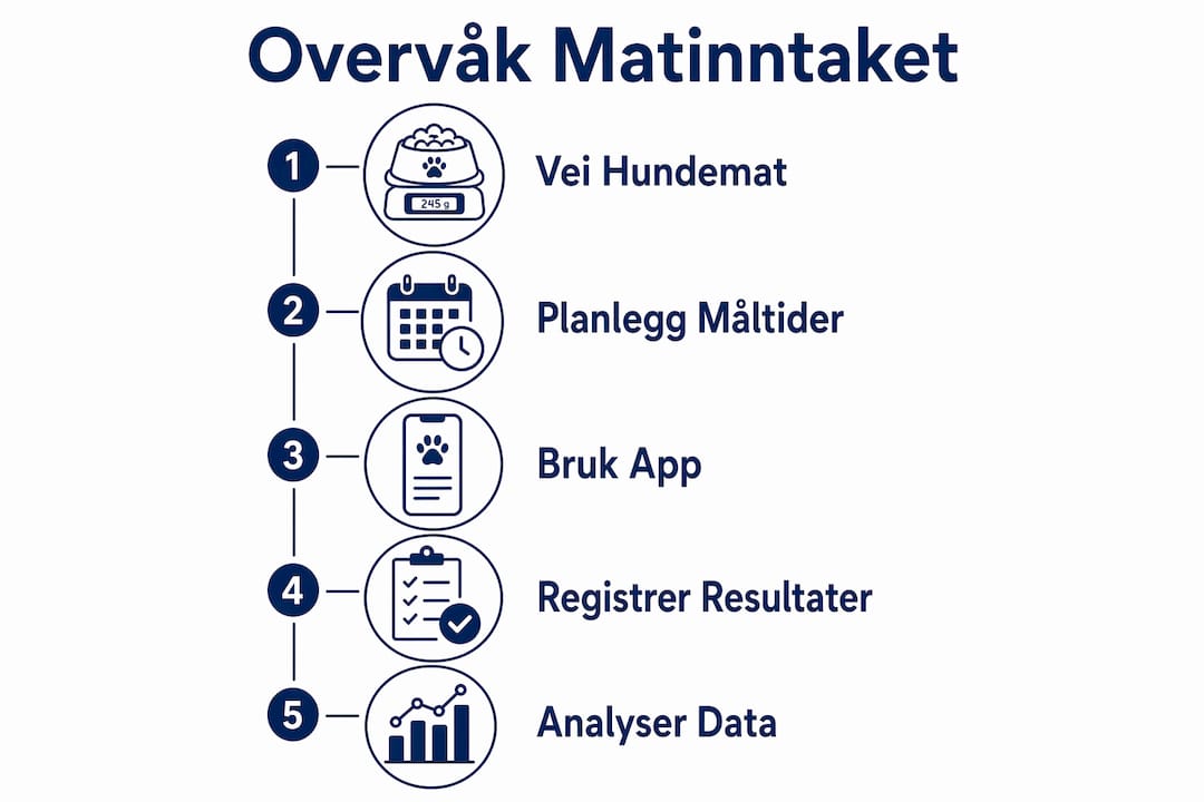 Infografikk: Slik følger du med på hvor mye hunden din spiser – steg for steg