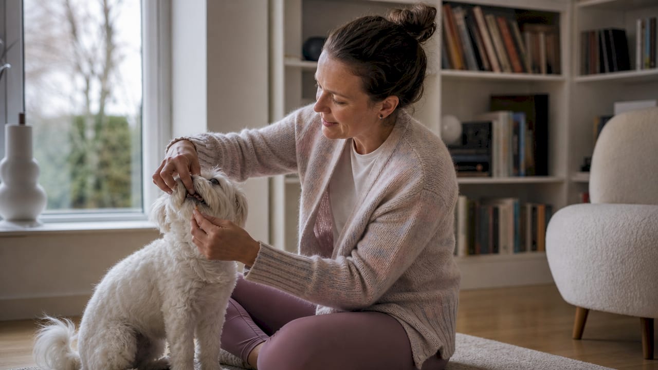 Sådan gør du din hund klar til tandpleje derhjemme