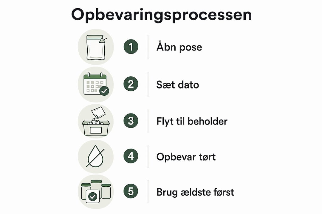 Overskuelig guide: Sådan opbevarer du hundefoder korrekt – trin for trin