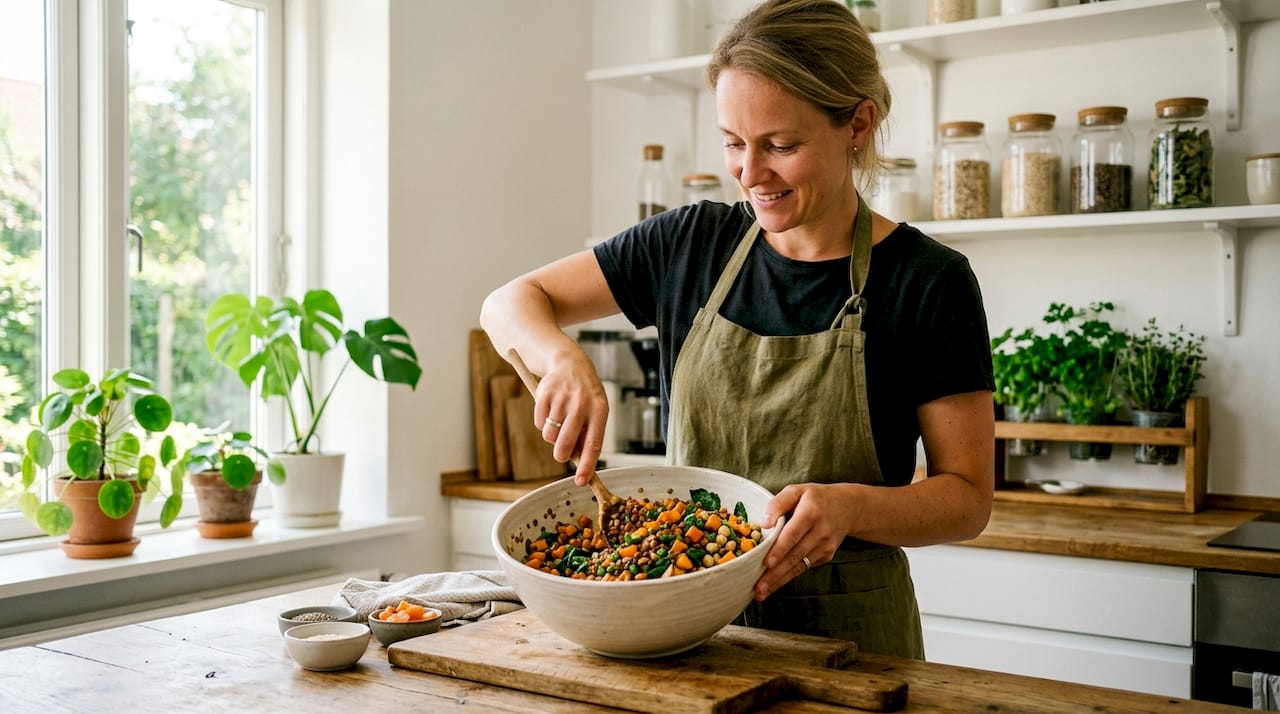 Sådan sammensætter du ingredienser til vegetarisk hundefoder