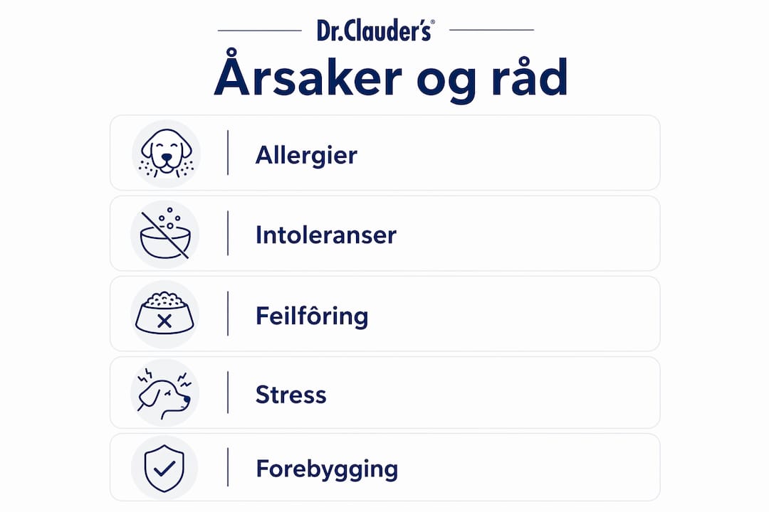 Infografikk: Årsaker til sensitivitet for hundemat – og gode råd for hvordan du kan hjelpe hunden din