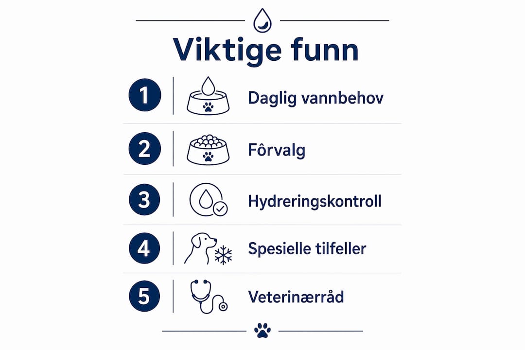 Infografikk: Dette bør du vite om væskebehov hos hund