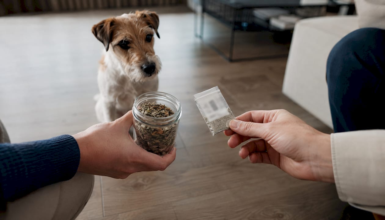 Hender som bytter mellom naturlige og kunstige tilsetningsstoffer til hundemat
