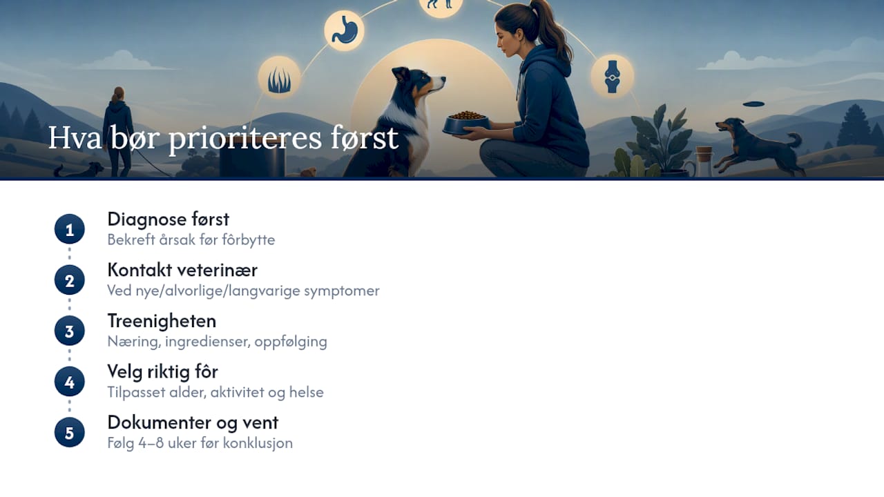 Hva bør norske hundeeiere prioritere først? — overview diagram