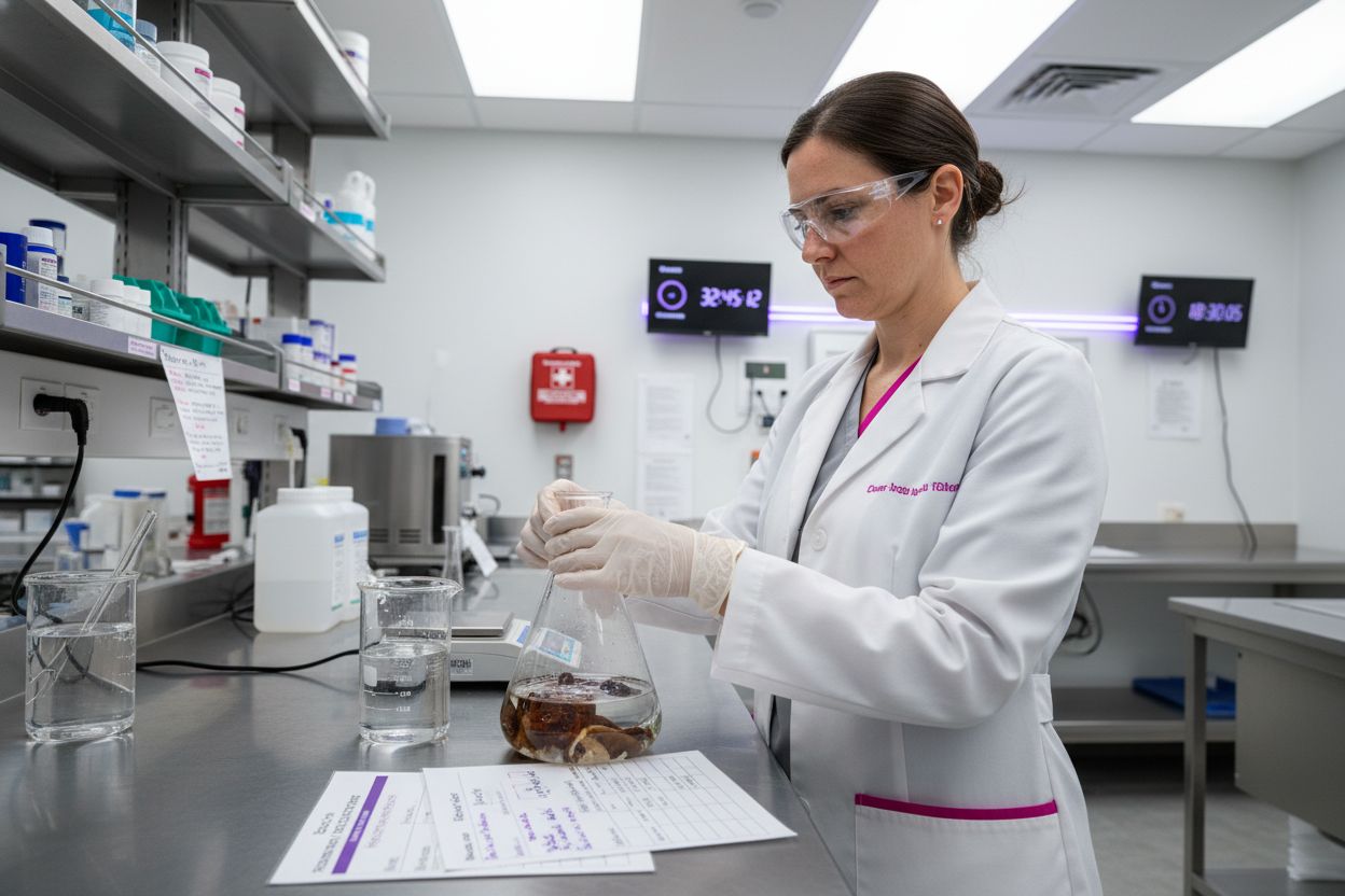 lab mushroom extraction