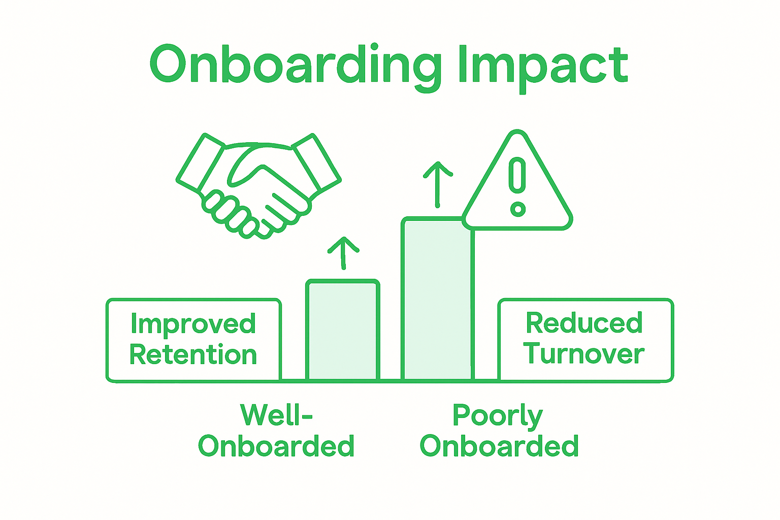 Onboarding productivity and retention impact chart
