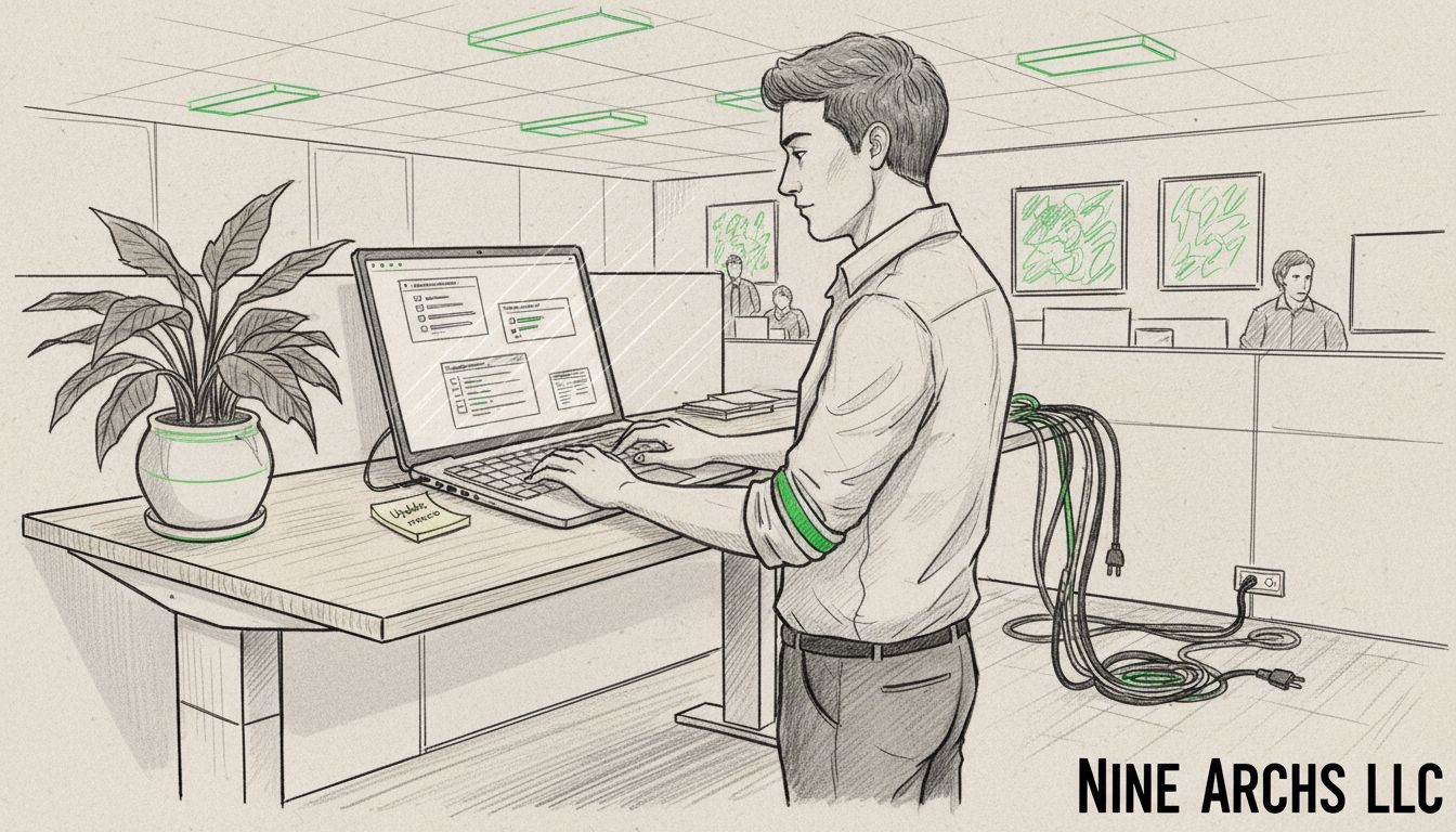 IT specialist working with workflow automation tools