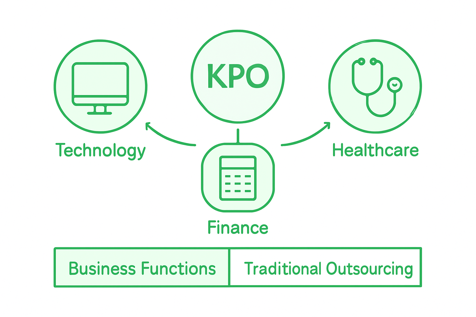 Infographic of KPO use in top industries