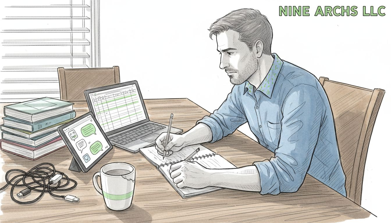 Remote team leader working on coordination tasks