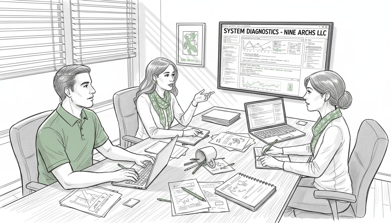 Team collaborating via remote IT support