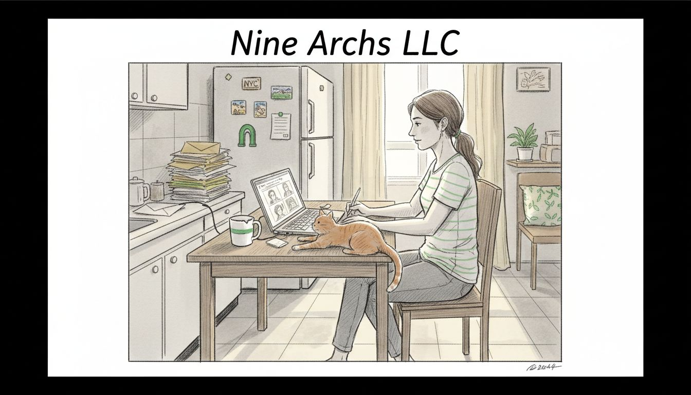 Young woman at home remote meeting workspace