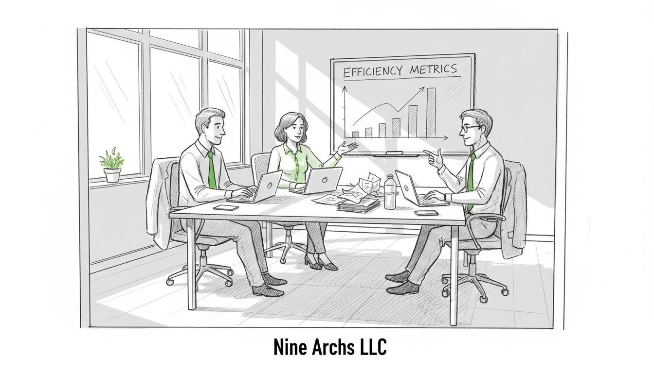 Support desk team coordinating process improvements