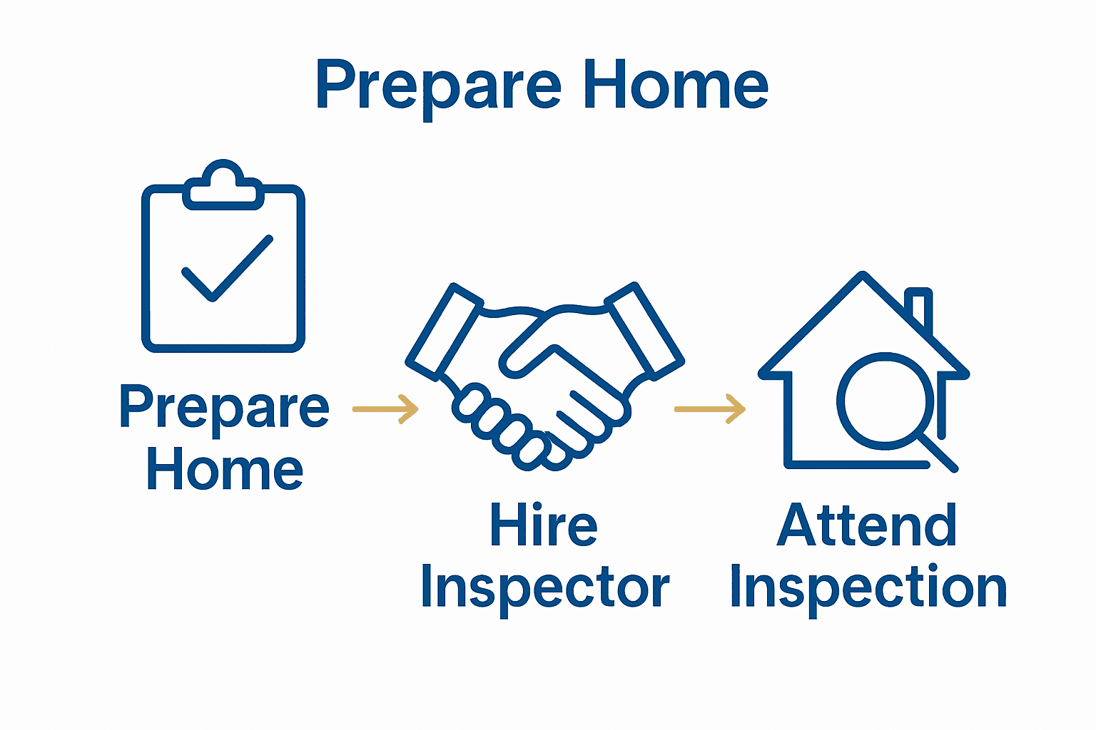 Three-step home inspection process sequence diagram