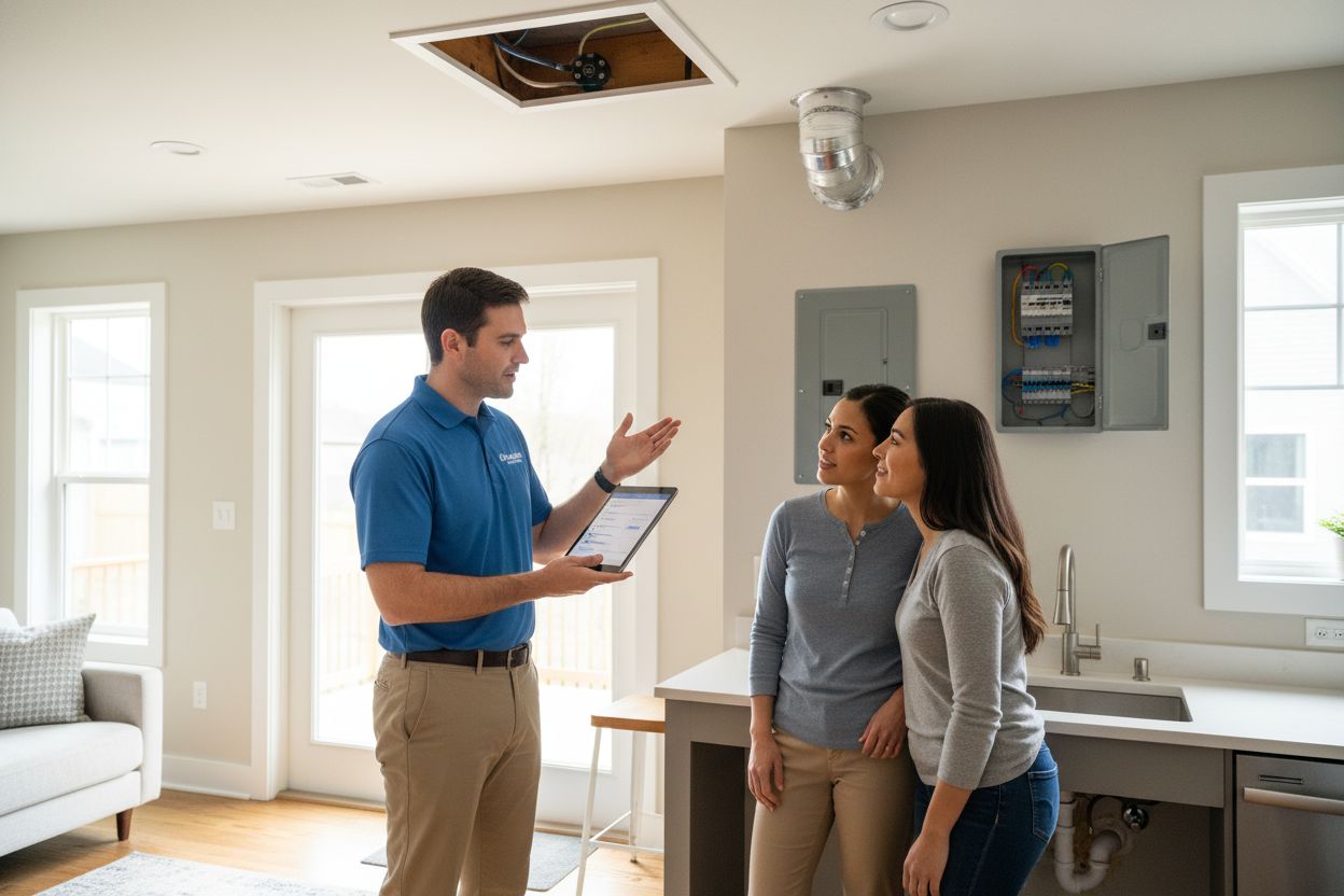 home inspection, family, inspector