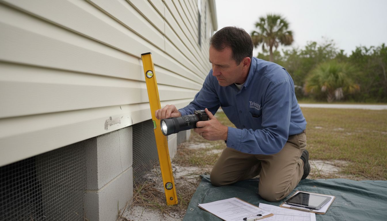 mobile home exterior foundation